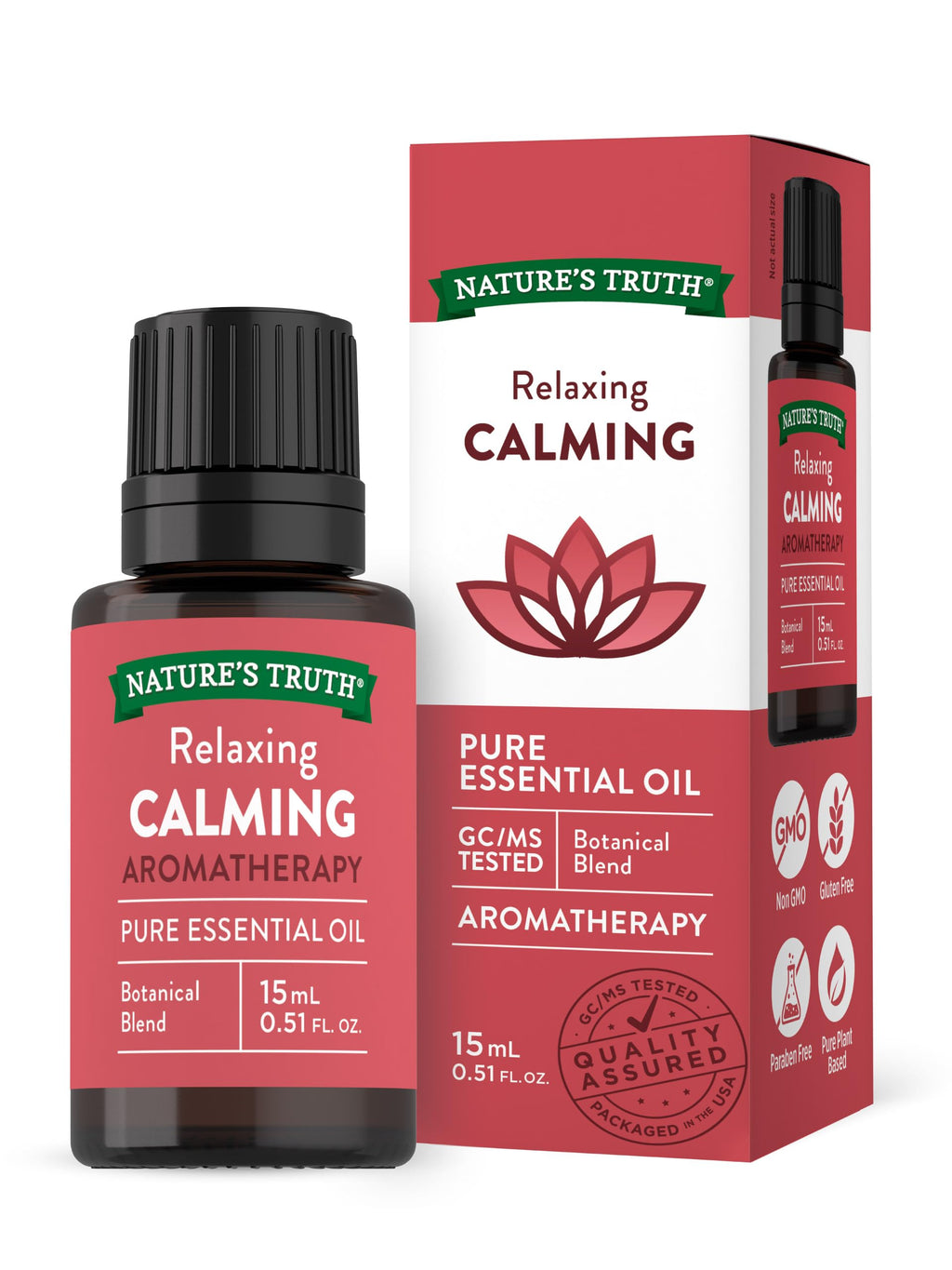 Natures Truth Aromatherapy Calming 100% Pure Essential Oil, Citrus, 0.51 Fluid Ounce, Clear