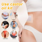 30pcs Castor Oil Pack Wrap, Self Adhesive Portable Castor Oil Belly Button Patch Anti Leakage Absorbent Cotton Perfect Gift for
