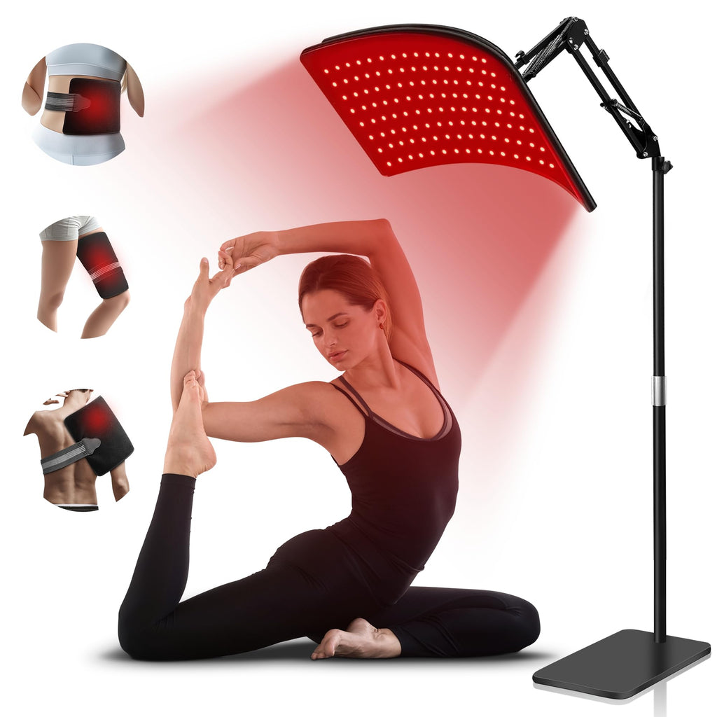 Red Light Therapy for Body and Face, 2 in 1 Removable Red Light Panel Red Infrared Light Therapy Lamp with Stand 660nm & 850nm R