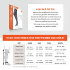 Ease Opaque Womens Support Thigh High Stockings - 15-20mmHg Mild Compression Nylons (Bronze, Medium Short)