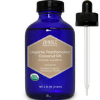 Organic, Fractionated Coconut Oil, for Skin, Essential Oils - 100% Pure, Fractionated Coconut Oil, by Zongle Therapeutics, 4 OZ