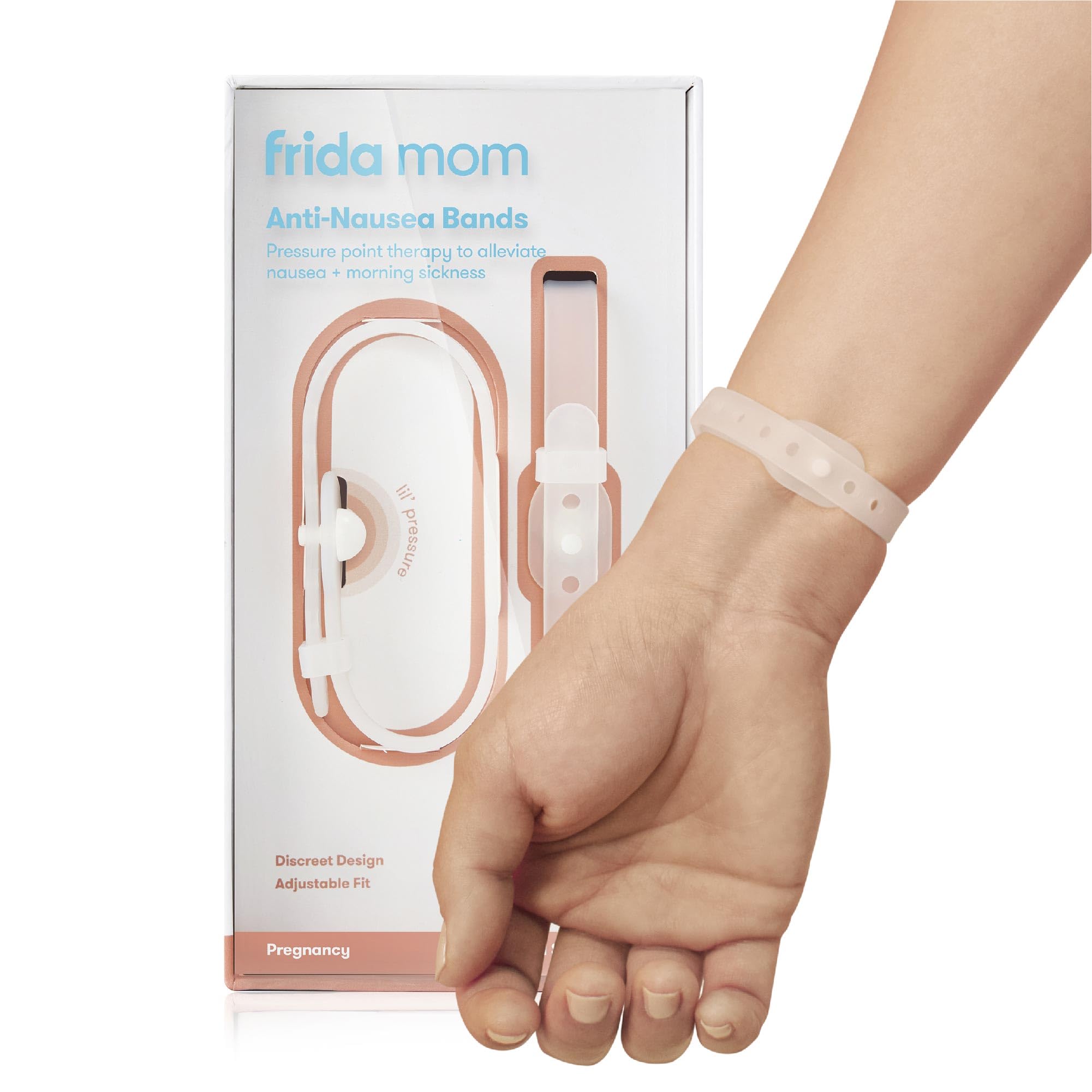 Frida Mom Nausea Bands for Morning Sickness Relief, Easter Basket Stuffer, 24/7 Support Through Pressure Point Therapy, Includes
