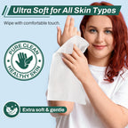 [240 Count] Adult Wipes for Elderly, 8 x 12 Extra Large Adult Wipes for Incontinence & Cleansing - Disposable Washcloth for Elde