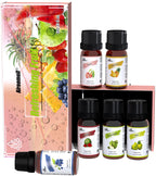Refreshing Fruit Fragrance Oil Set - Essential Blends for Diffusers, Candle & Soap Making - Includes Peach, Pear, Pineapple, Gre