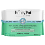 The Honey Pot Company - Herbal Everyday Panty Liners for Women - Infused w/Essential Oils for Cooling Effect & Organic Cotton Co