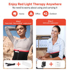 Red Light Therapy for Body, Infrared Light Therapy for Shoulder Waist Muscle Pain Relief, Upgraded 3 in 1 Led Beads, 660nm&850nm