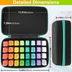 Monthly Pill Organizer 2 Times a Day,Month Pill Box Organizer with 32 Daily Compartments,30 Days Pill Holder with Hard Travel Ca