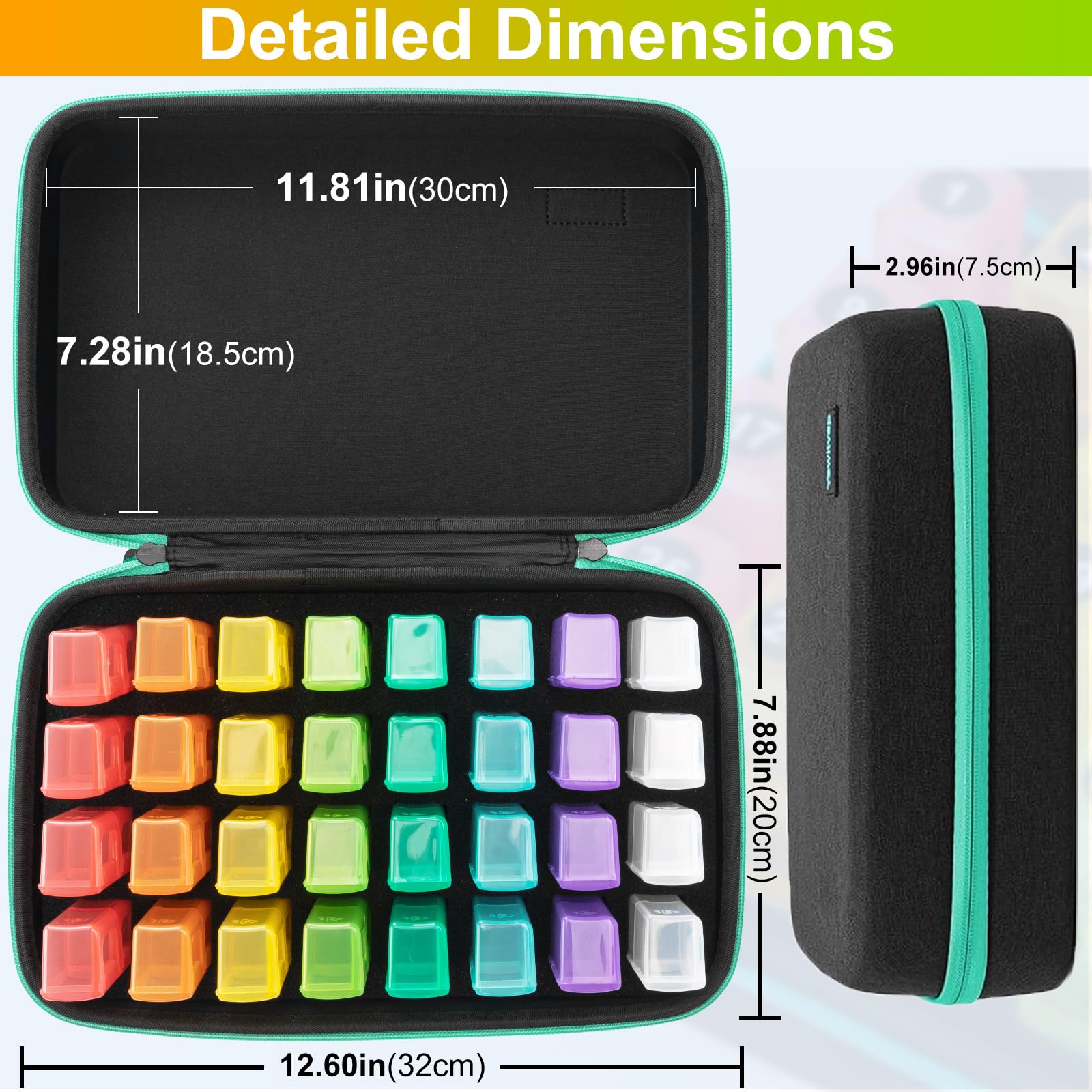 Monthly Pill Organizer 2 Times a Day,Month Pill Box Organizer with 32 Daily Compartments,30 Days Pill Holder with Hard Travel Ca