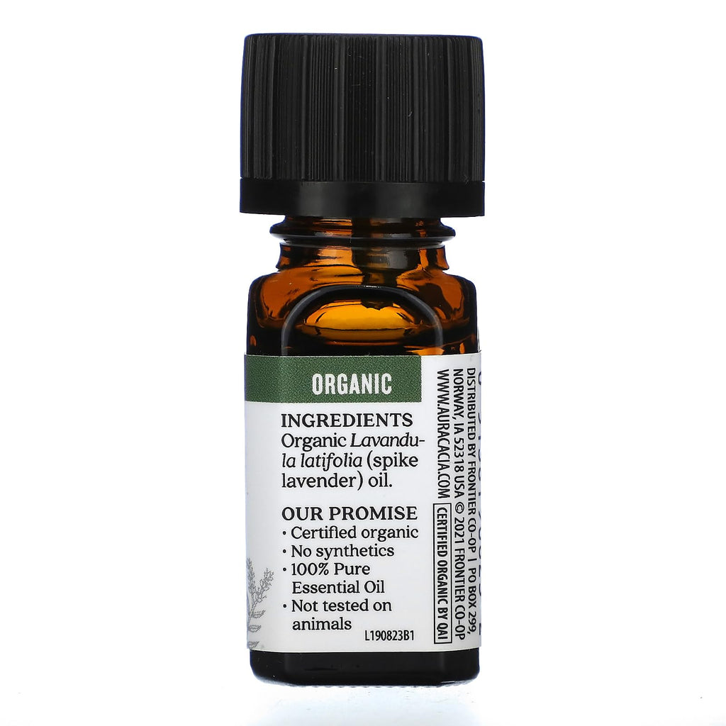 Aura Cacia Certified Organic Pure Spike Lavender Essential Oil | 0.25 fl. oz. | Lavandula latifolia