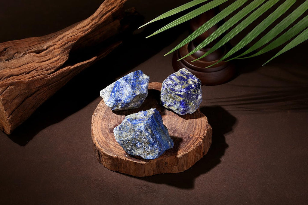 NUKAYAI 2Pcs Lapis Lazuli 1.8-2.2 Large Raw Natural Crystals Rough Stones Healing Crystal Lapis Lazuli Stone Rocks for DIY Cabbi