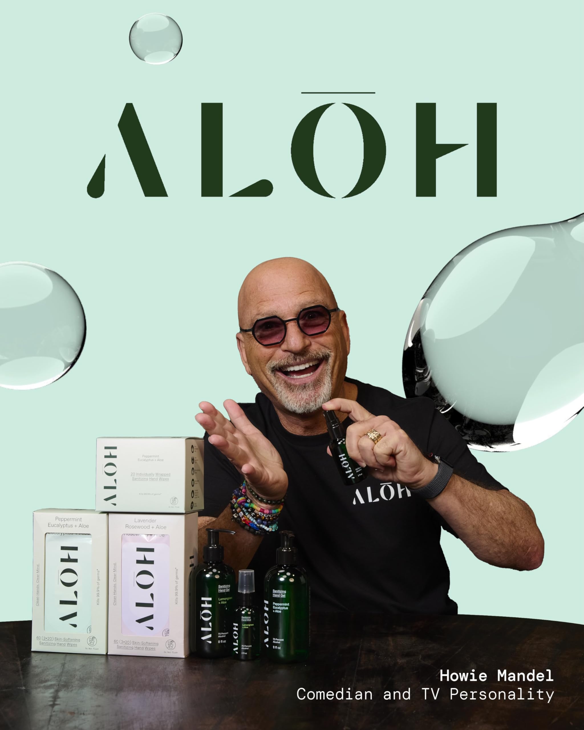 ALOH Sanitizing Hand Gel 2-pack | Lemongrass + Aloe | 70% Alcohol Hydrating Hand Sanitizer Gel with Essential Oil, for Kids & Ad