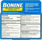 Bonine Raspberry Chewable Tablets for Motion Sickness, 16 (2 Pack), 16 Count (Pack of 2)