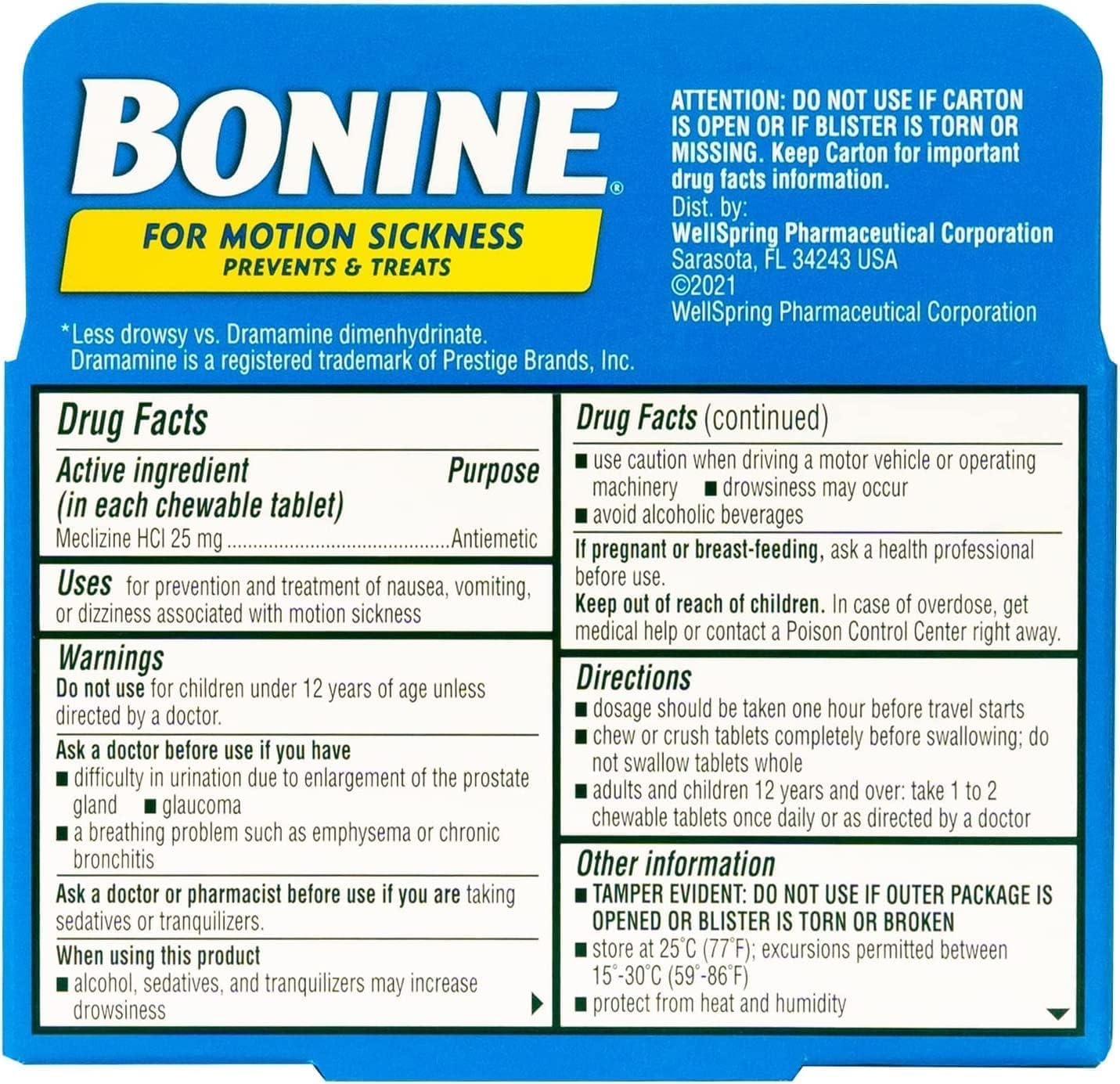 Bonine Raspberry Chewable Tablets for Motion Sickness, 16 (2 Pack), 16 Count (Pack of 2)