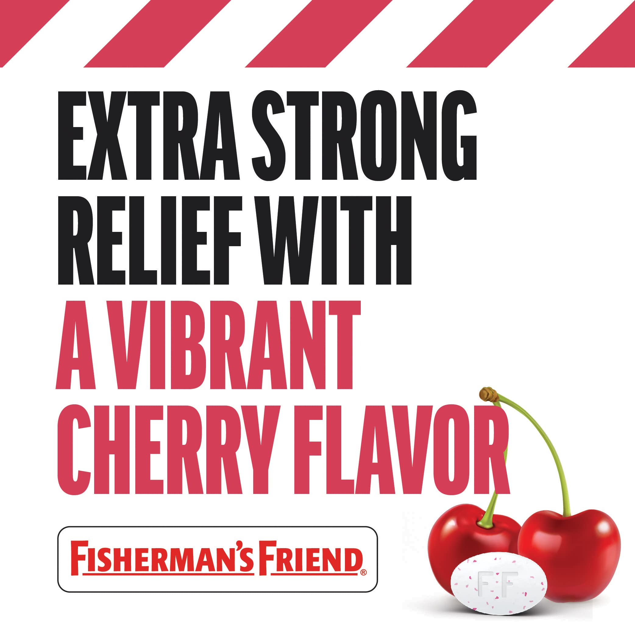 Fishermans Friend Cough Drops, Cough Suppressant and Sore Throat Lozenges, Sugar Free Cherry, 6.9mg Menthol, 480 Drops (12 Pack