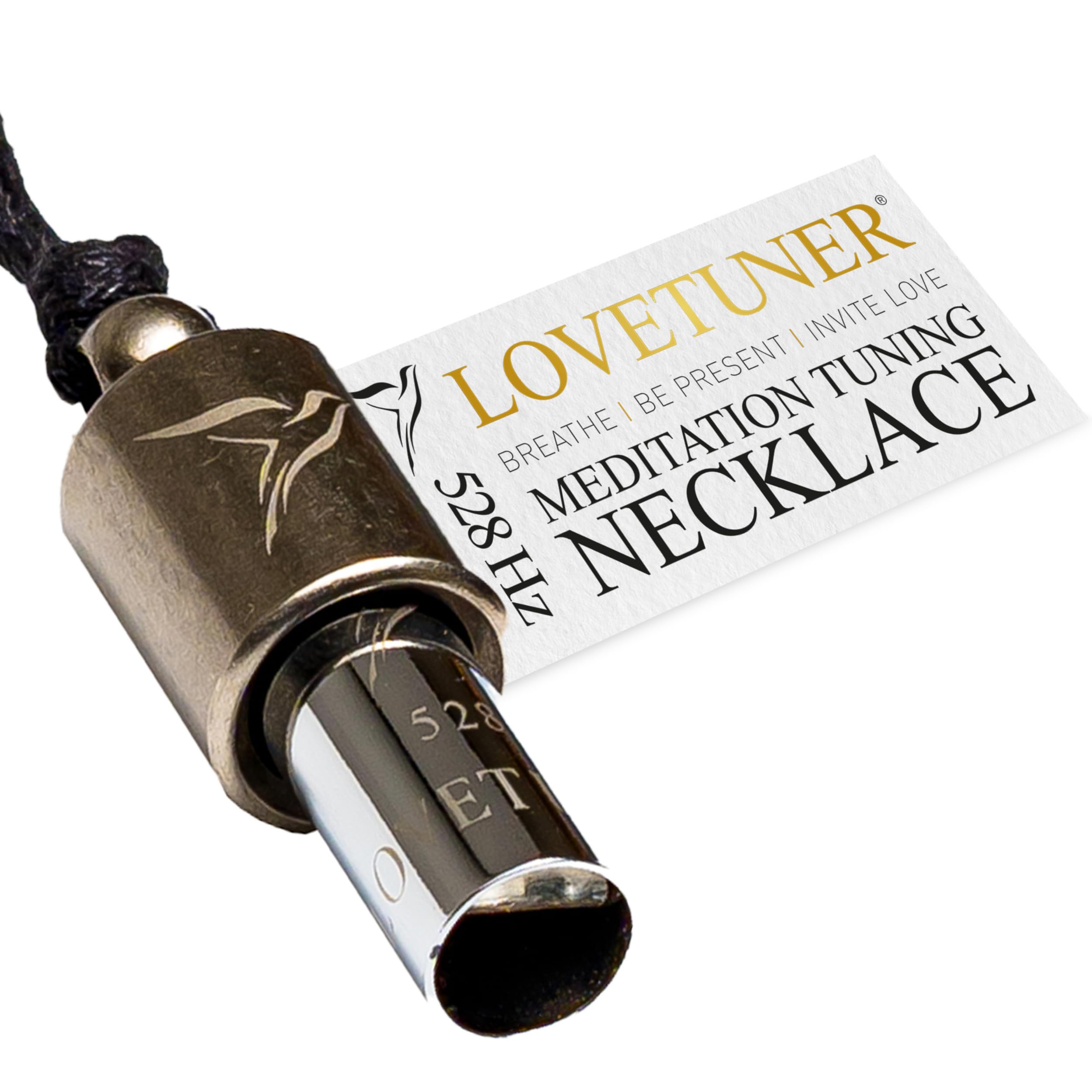 LOVETUNER Breathing & Meditation Tuning Necklace 528 Hz Whistle | 528 Hz Solfeggio Frequency | Breathwork Necklace Mindfulness D