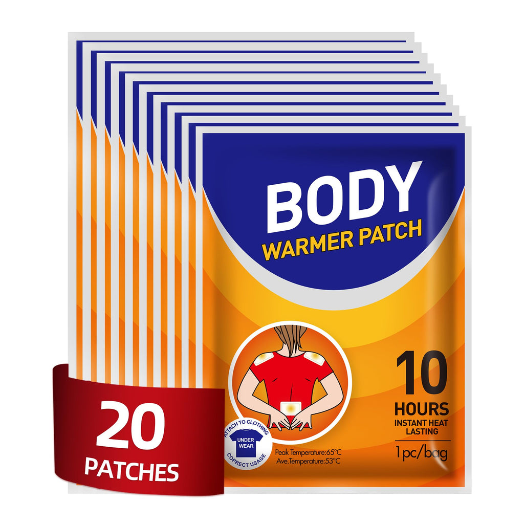Body Warmers Large Size Heat Patches, Adhesive Heating Patches Disposable, Portable Instant Hot Packs Lasting up to 10 Hours, Tr