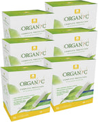 Organyc - 100% Certified Organic Cotton Tampons - Plant-Based Eco-Applicator (Regular Flow, 96 Count (Pack of 6))