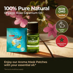 Gya Labs Organic Rose Geranium Essential Oil for Skin - 100% Pure Natural Organic Geranium Essential Oil for Diffuser - Natural