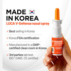 LUCA V-Defense Nasal Spray with Lamda Carrageenan, Menthol and Eucalyptol, Helps with Nasal Congestion, Moisturizes Nasal Passag