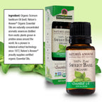 Natures Answer 100% Pure Organic Essential Oil, 0.5-Ounce, Sweet Basil