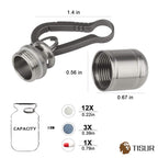 TISUR Portable Pill Cases, Metal Titanium Pill Holder Pocket Pill Box Keychain Waterproof Pill Bottle Medicine Organizer Case Co