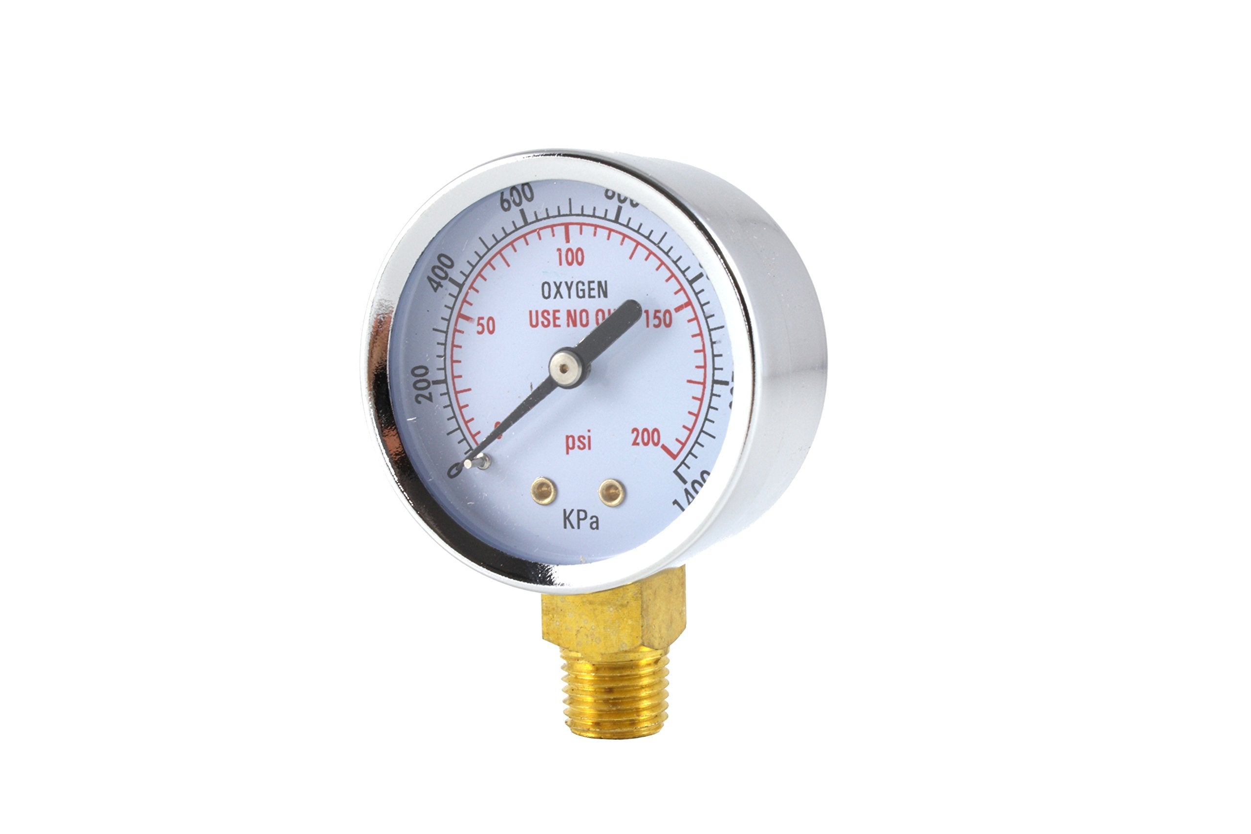 Low and High Pressure Gauges for Oxygen Regulator - 2.5 inches (PAIR)