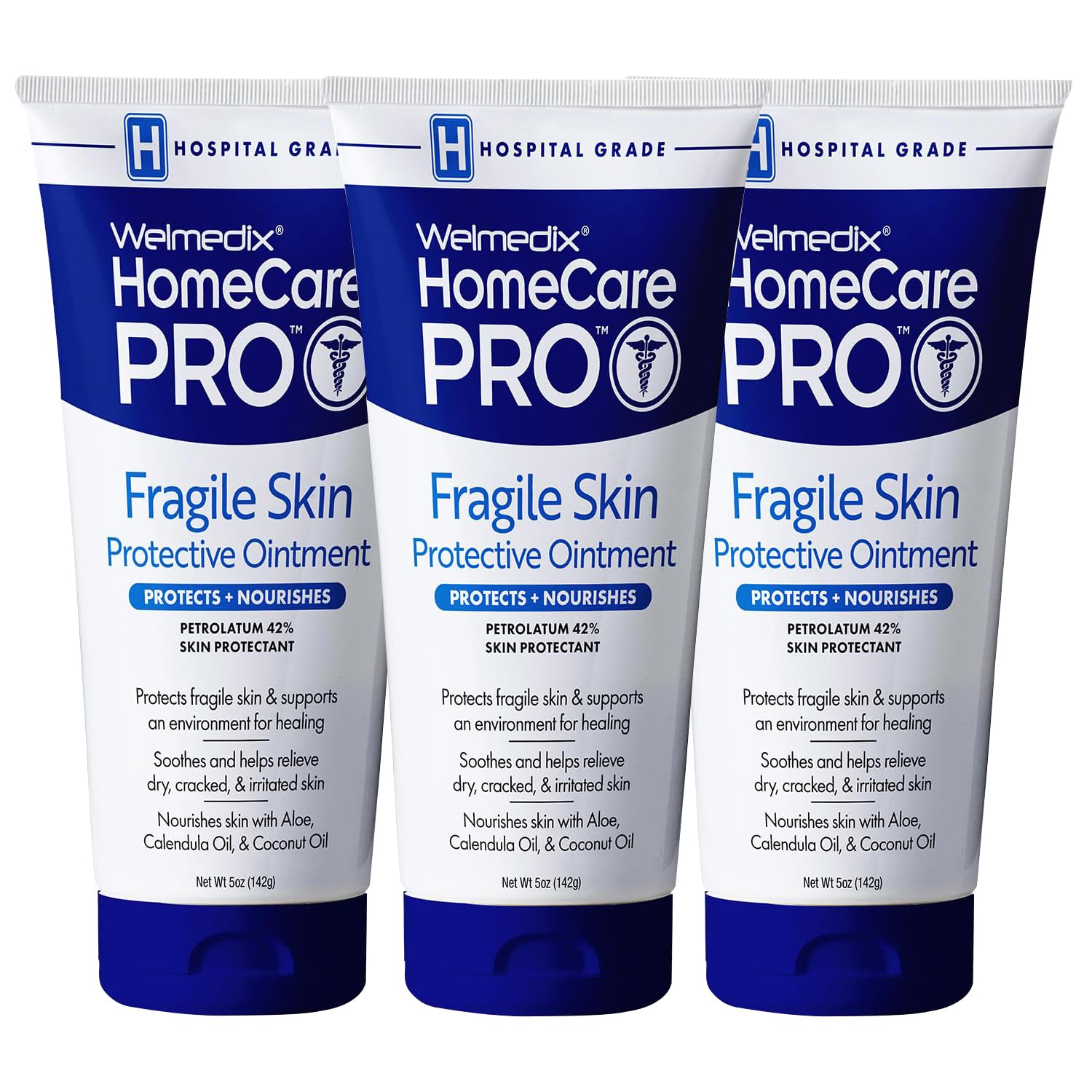 Welmedix Fragile Skin Protective Ointment | Hospital Grade Healing Ointment, Barrier Cream & Skin Protectant w/Calendula for Tre