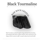 Apengshi Natural Raw Black Tourmaline Crystal 2PCS Healing Rough Black Tourmaline Crystal for Meditation Chakra Balance Tumbling