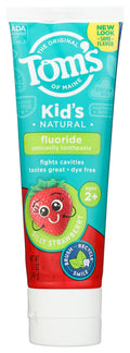 Toms of Maine Natural Kids Fluoride Toothpaste, Silly Strawberry, 5.1 oz. (back in original formula)