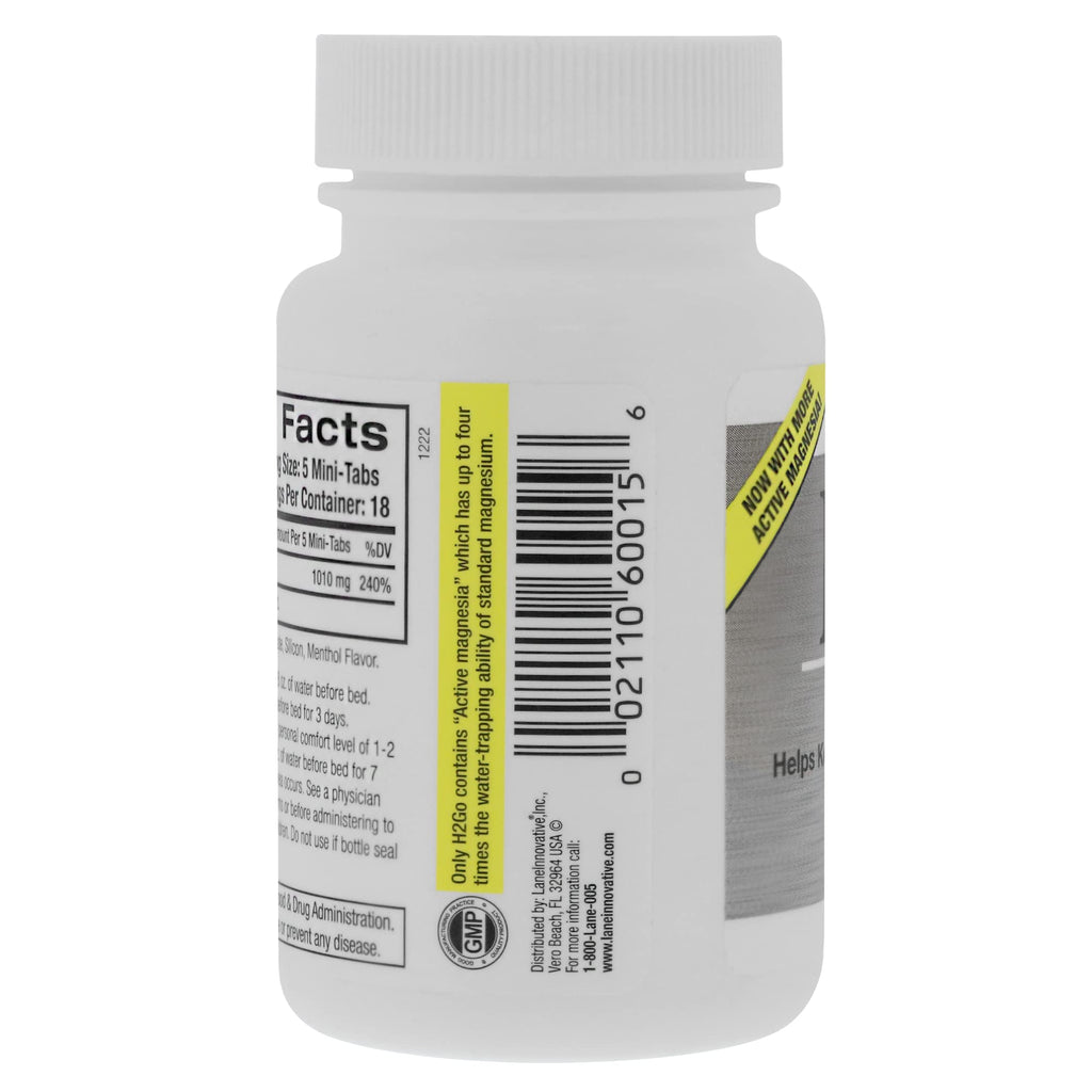 Lane Labs - H2Go, Helps Relieve Constipation and Irregularity, Gentle and Effective, Natural Mineral Supplement, Supports Colon