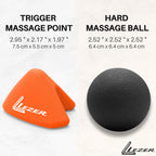 LEZER, Trigger Massage Point, Manual Massage Ball, Muscle Knots Relief Tool, Myofascial Release, Physical Therapy, Plantar Fasci
