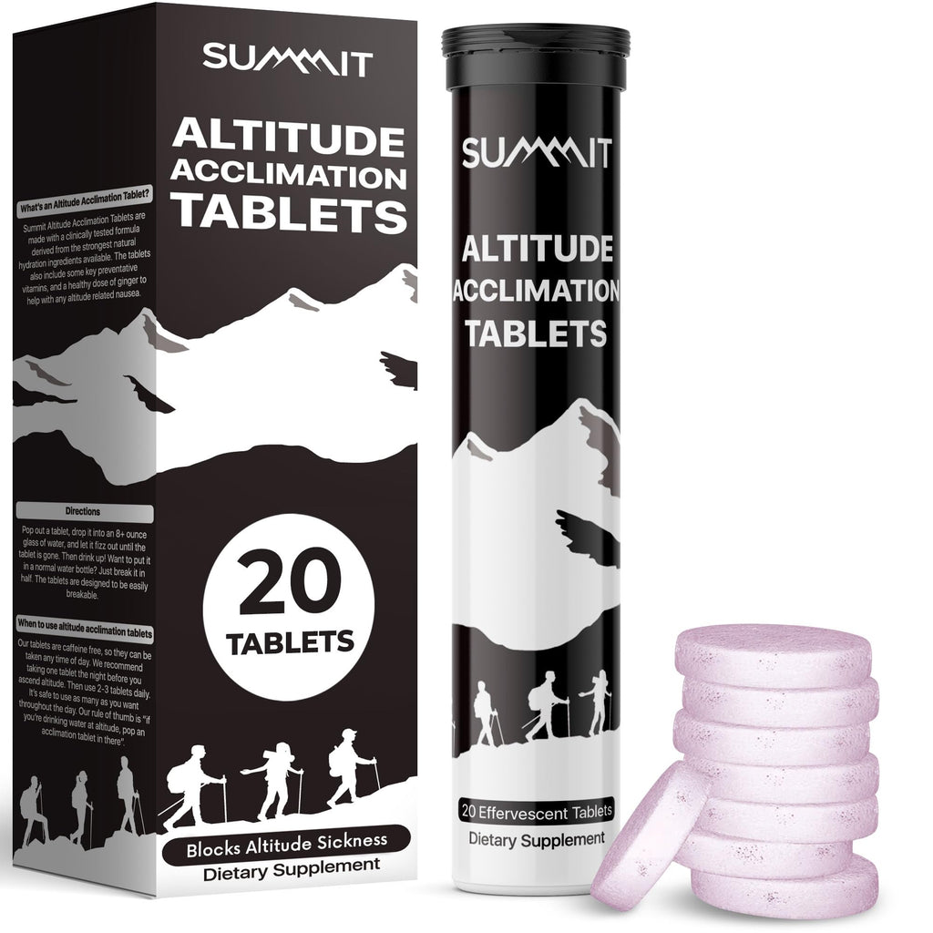 SUMMIT Altitude Sickness Acclimation Tablets (20 Tablets) | Supports Rapid Altitude Acclimation & Recovery | Altitude Sickness P