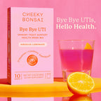 Cheeky Bonsai Bye Bye UTI: Fast Acting UTI Relief Drink Mix with D-Mannose and Cranberry Extract, Urinary Tract Support Health,