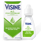 Visine A.C. Itchy Eye Relief Eye Drops with Astringent Zinc Sulfate & Redness Reliever Tetrahydrozoline HCl for Relief of Red, I