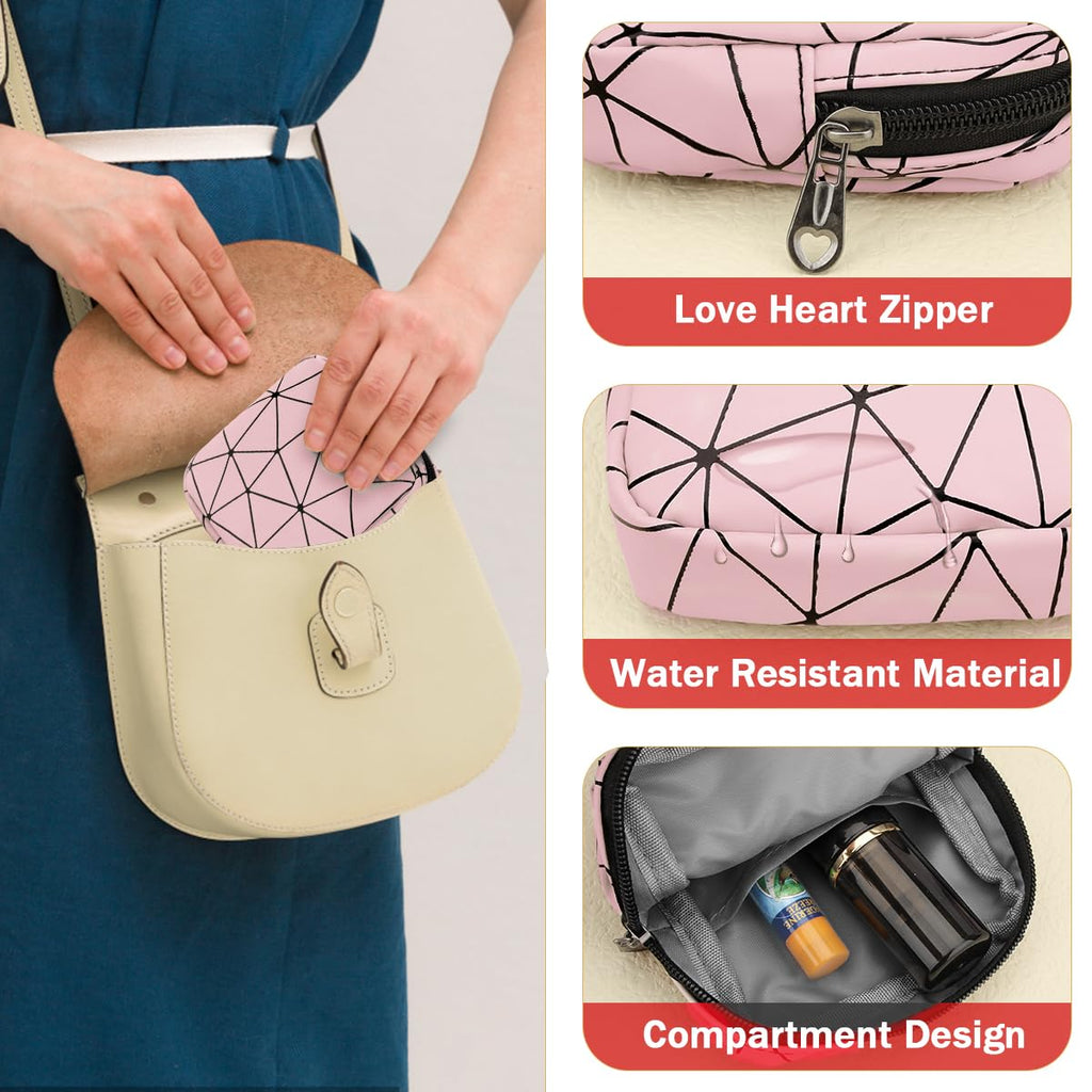 Desing Wish Sanitary Napkin Storage Bag, Menstrual Cup Pouch Nursing Pad Holder Tampon Bags Feminine Product Pouches Portable Pe