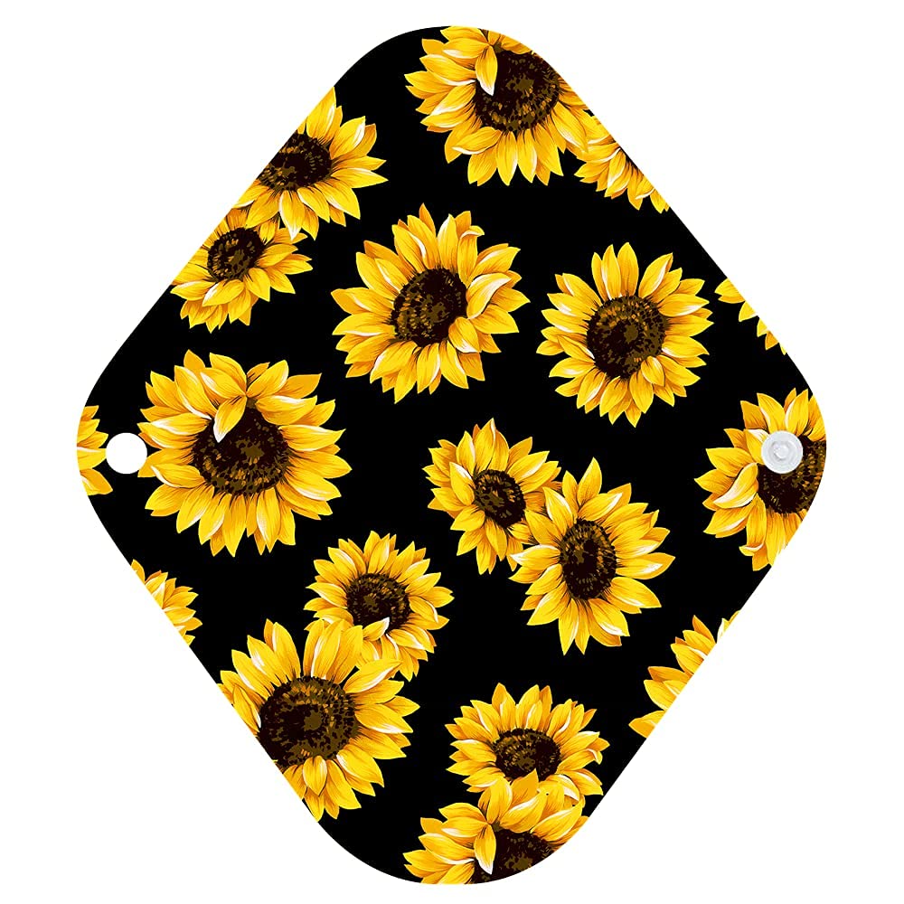 7pcs Pack Cloth Pads Including 1pc Mini Wet Bag +6pcs Bamboo Charcoal Cloth Reusable Menstrual Pads/Reusable Sanitary Pads/Mama