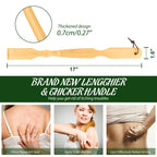 Renook Wooden Bamboo Back Scratcher, 17 Natural Handmade Back Scratchers for Men and Women, New Upgraded Long Handle Back Massag