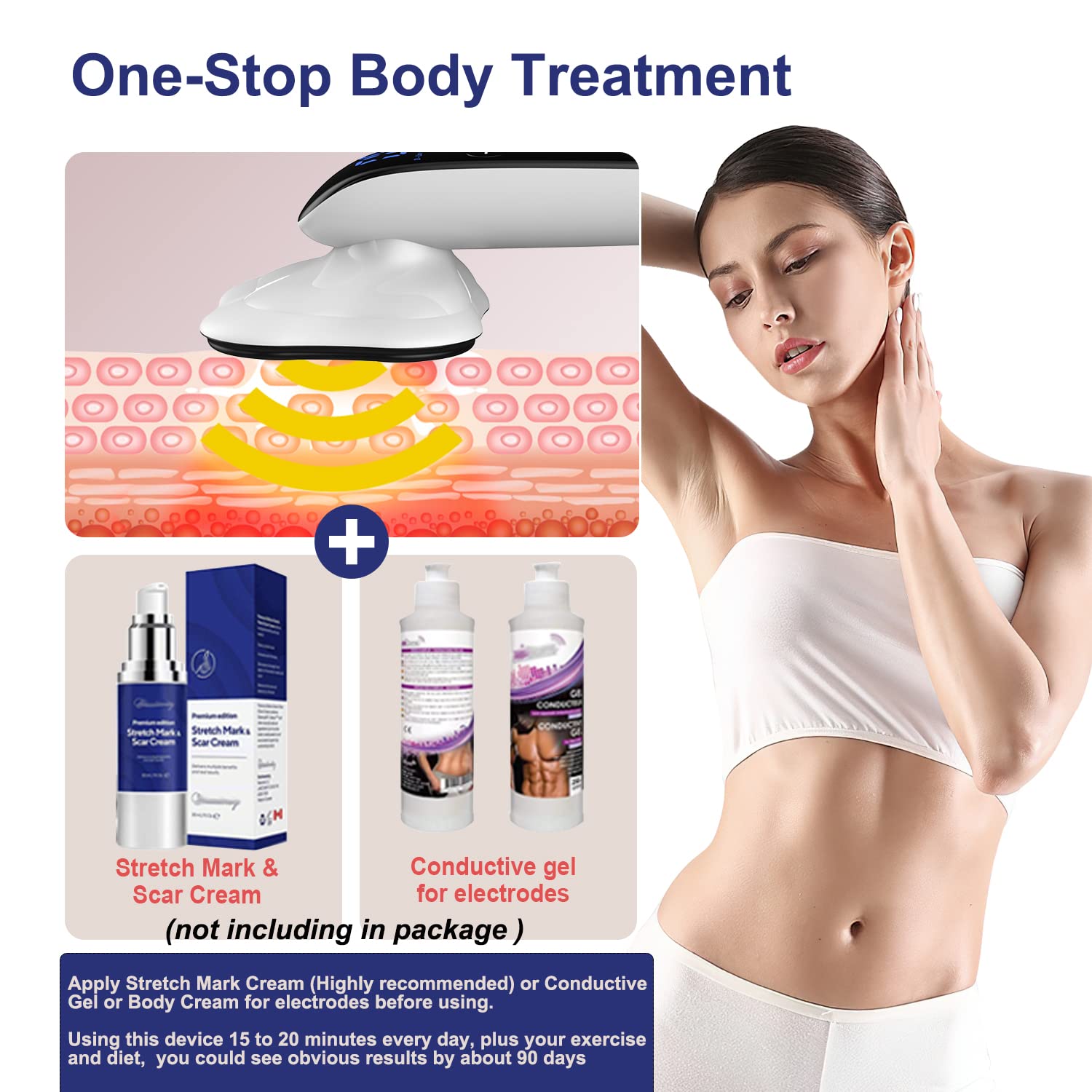 CENXIGO 4 Heads Pro Max Version Cellulite Massager,Cordless Body Shaping Machine for Arms, Legs, Back.