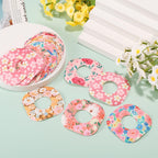 25pcs Adhesive Patches for Dexcom G7, Breathable CGM Over Patches Sensor Monitor Covers with Holes Waterproof Flower Adhesive Ta