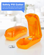 Monthly Pill Organizer 3 Times a Day with Pill Cutter, 30 Days Pill Organizer Monthly, Month Medicine Box Holder Organizer with