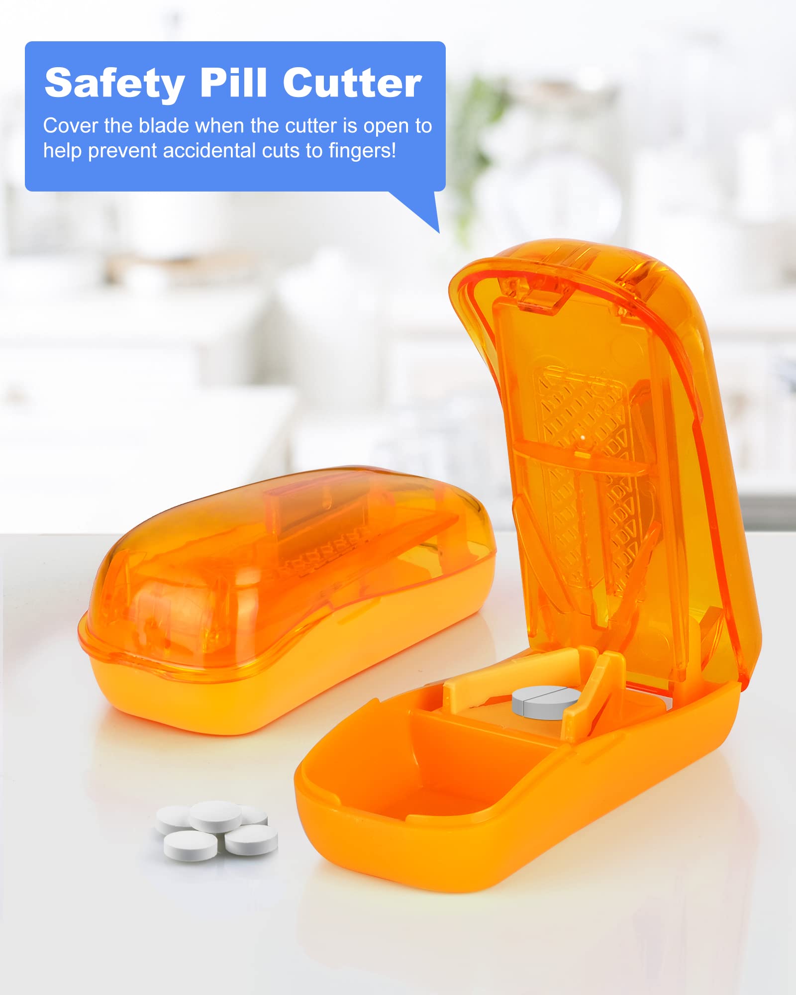 Monthly Pill Organizer 3 Times a Day with Pill Cutter, 30 Days Pill Organizer Monthly, Month Medicine Box Holder Organizer with