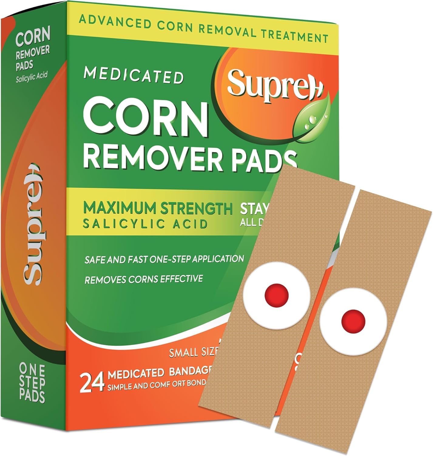 Corn Removers for Toes Feet Bandages: Corn Cushions and Small Callus Removal with 40% Salicylic Acid Long Adhesive - for Adult S