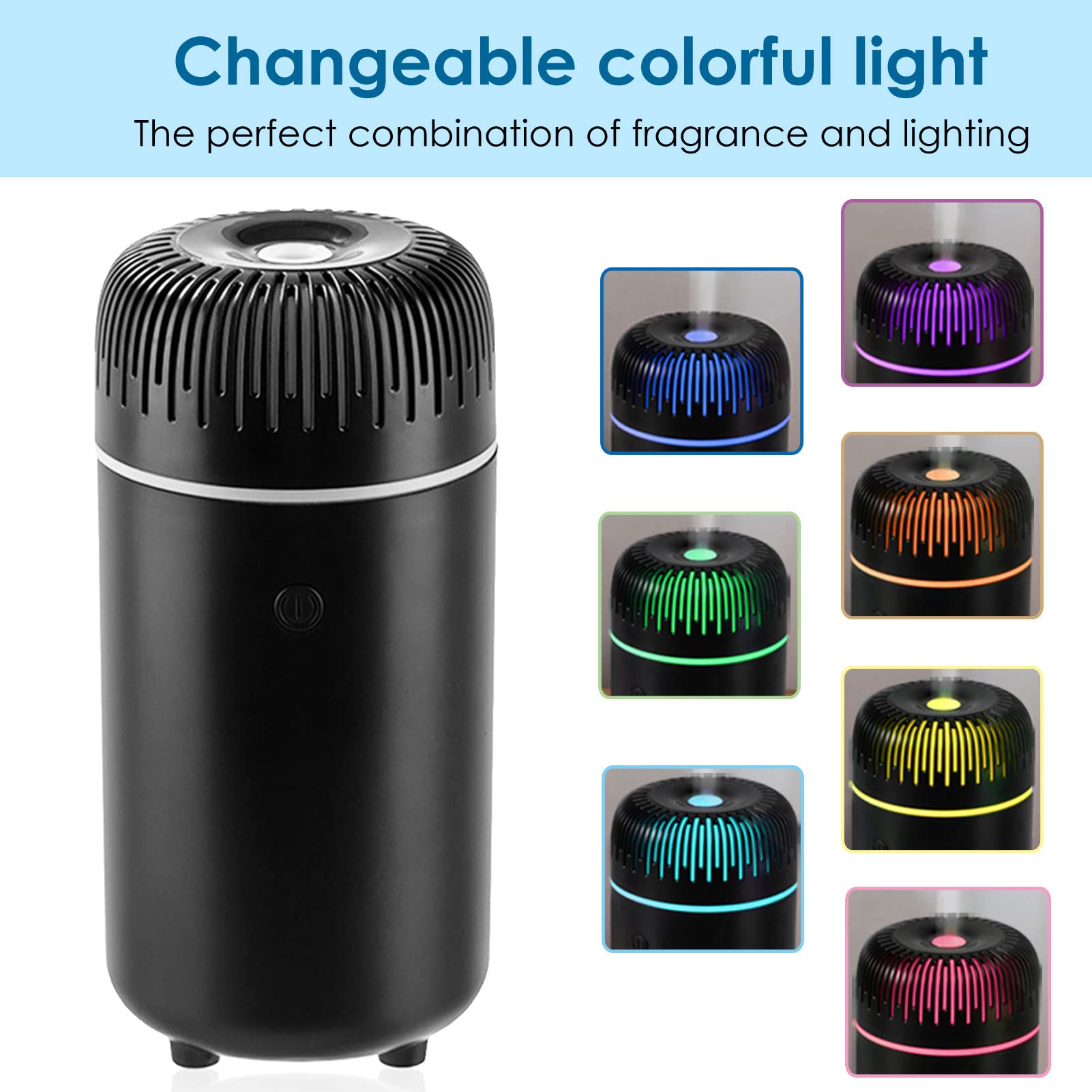 Car Diffuser Humidifier USB Aromatherapy Essential Oil Diffuser Car Air Freshener Diffuser USB Cool Mist Mini Portable Diffuser