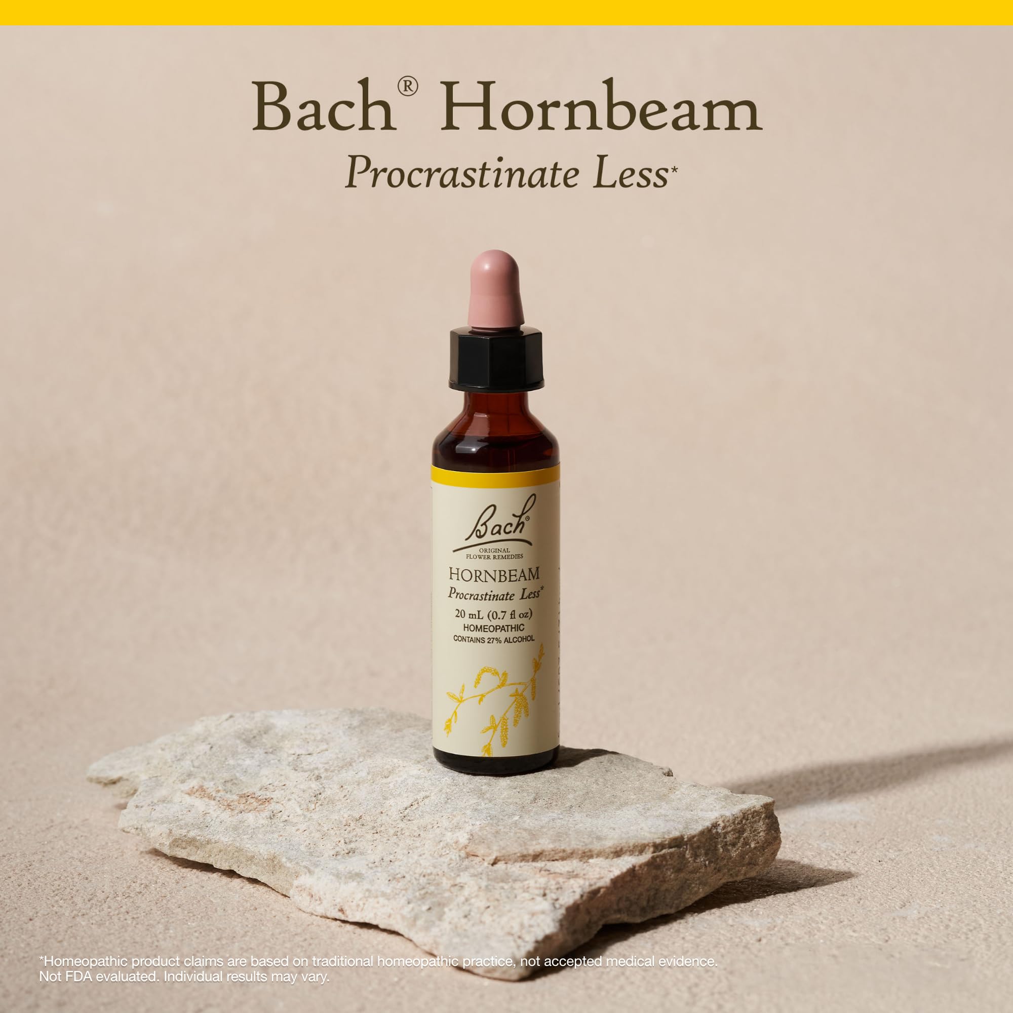 Bach Original Flower Remedies, Hornbeam - Procrastinate Less - Natural Homeopathic Flower Essence for Emotional Balance - Vegan,