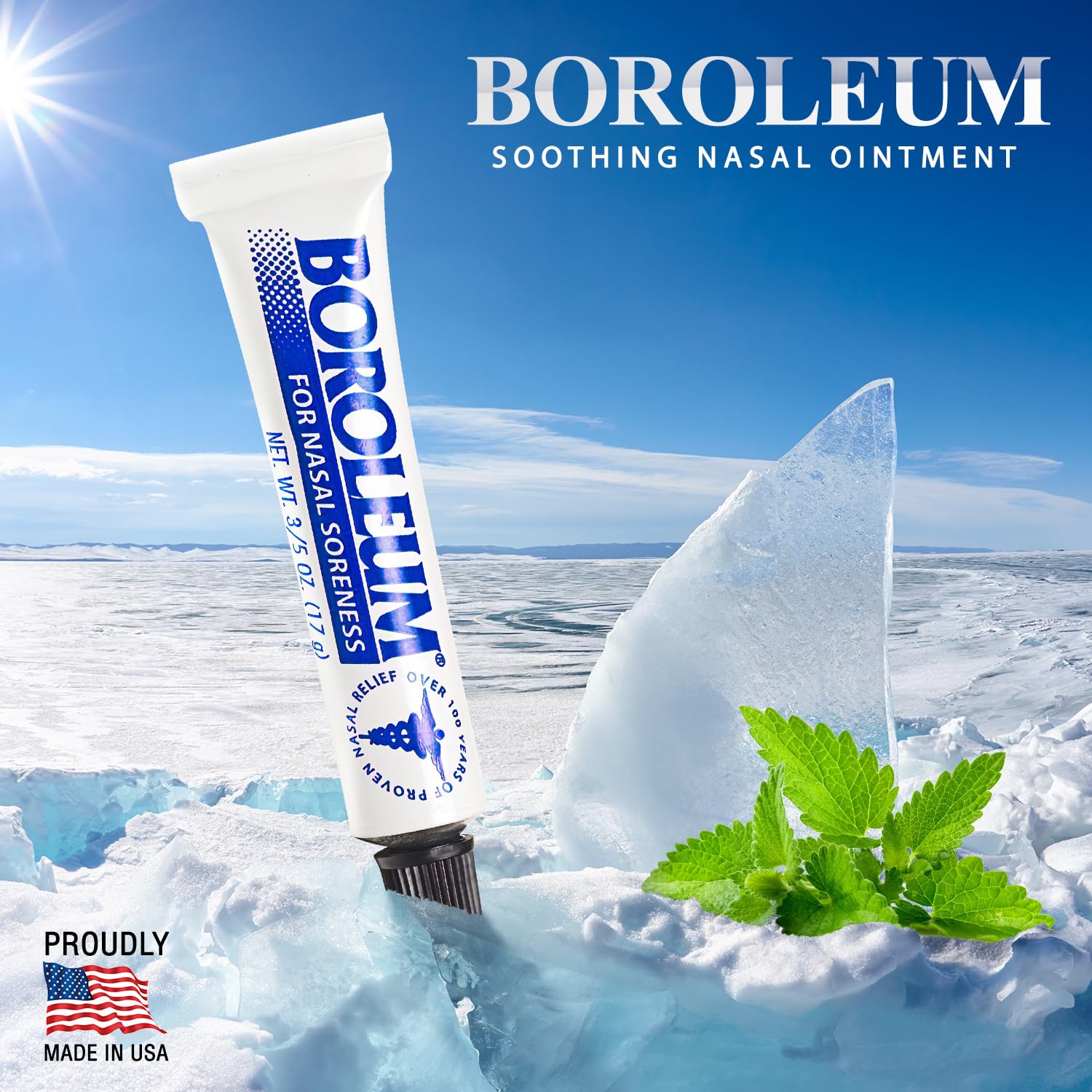Boroleum Dry Nose Relief Nasal Soreness & Stuffy Nose Relief | Medicated Nasal Gel and Moisturizer | 5-Pack, 0.6 oz. Tubes