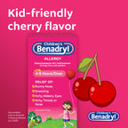 Benadryl Childrens Allergy Relief Liquid Medicine with Diphenhydramine HCl, Kids Allergy Syrup for Allergy Symptoms Like Runny