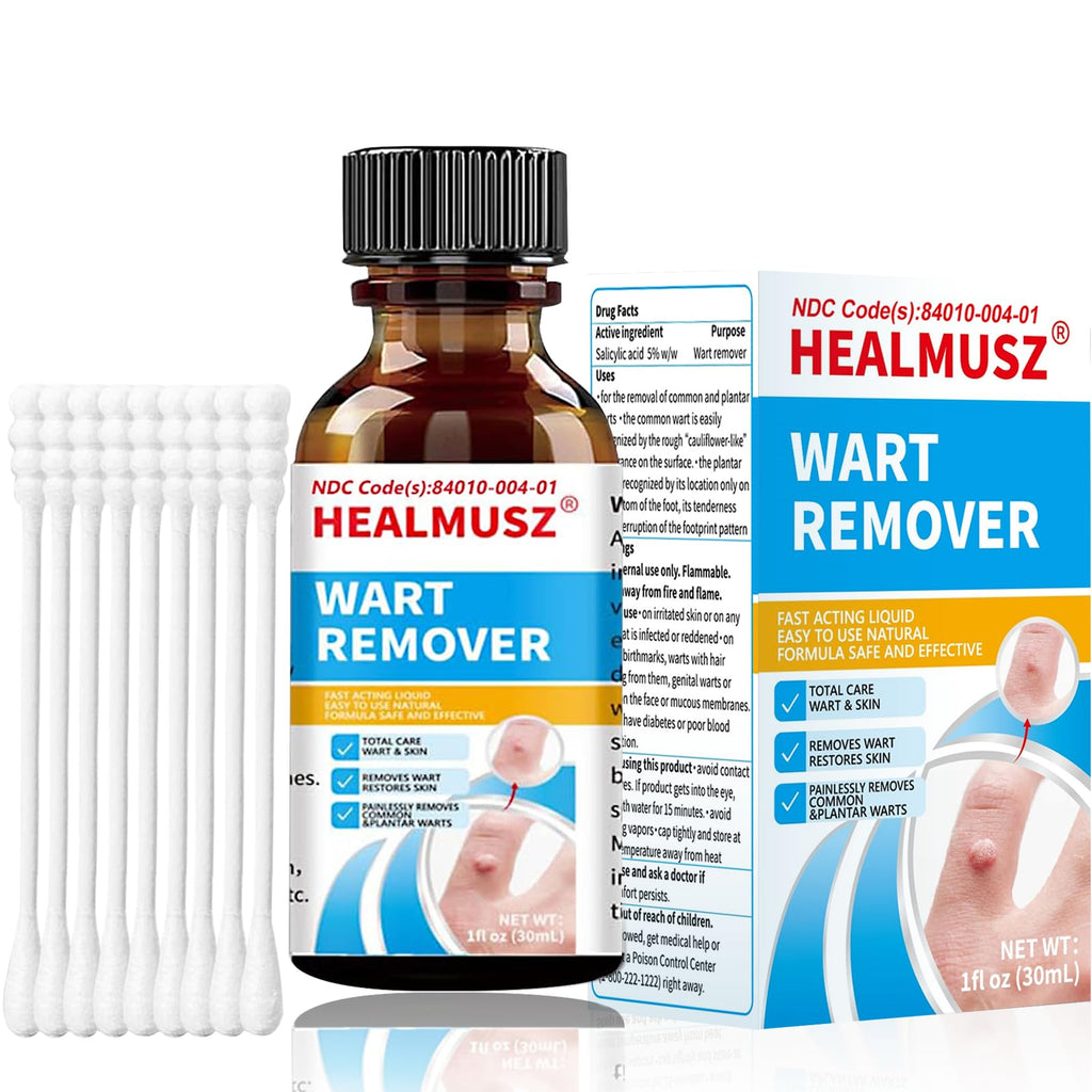 HEALMUSZ Wart Remover Liquid 5% Salicylic Acid Wart Freeze Off Wart Removal,Wart Remover Freeze Off for Genital,H Wa rt,Common,F