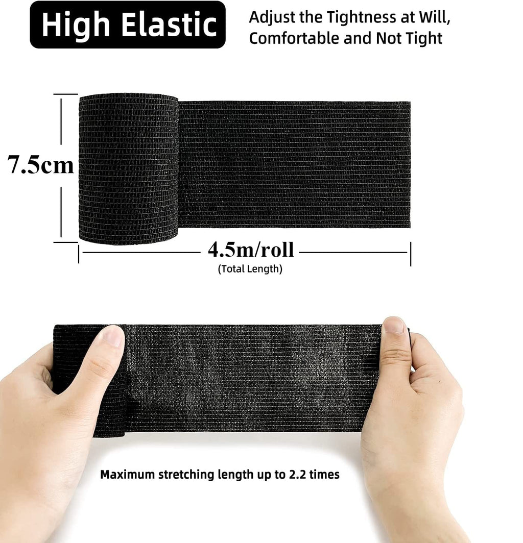 ADMITRY Self Adhesive Bandage Wrap,8 Rolls 3    X 5 Yards Vet Wrap for Dogs, Horses, Pets, Elastic Cohesive Bandages for Wrist,