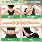 WYJTPONE Wood Therapy Massage Tools 6-in-1 Lymphatic Drainage Massager Maderoterapia Kit,Wooden Massager Body Sculpting Tools,Wo