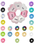Large Weekly Pill Organizer,7 Day Cute Heart Pill Organizer,Weekly Container for Fish Oil/Medicine/Supplements (Pink1)
